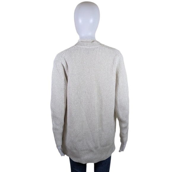 Banana Republic Factory Off White Silver Speckled Cardigan Size S - Picture 2 of 5